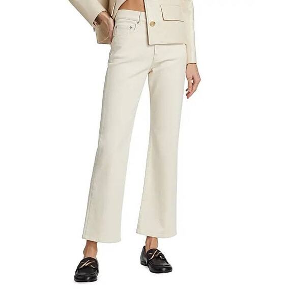 Proenza Schouler Jasper Cropped Leg Jeans in Ecru 25